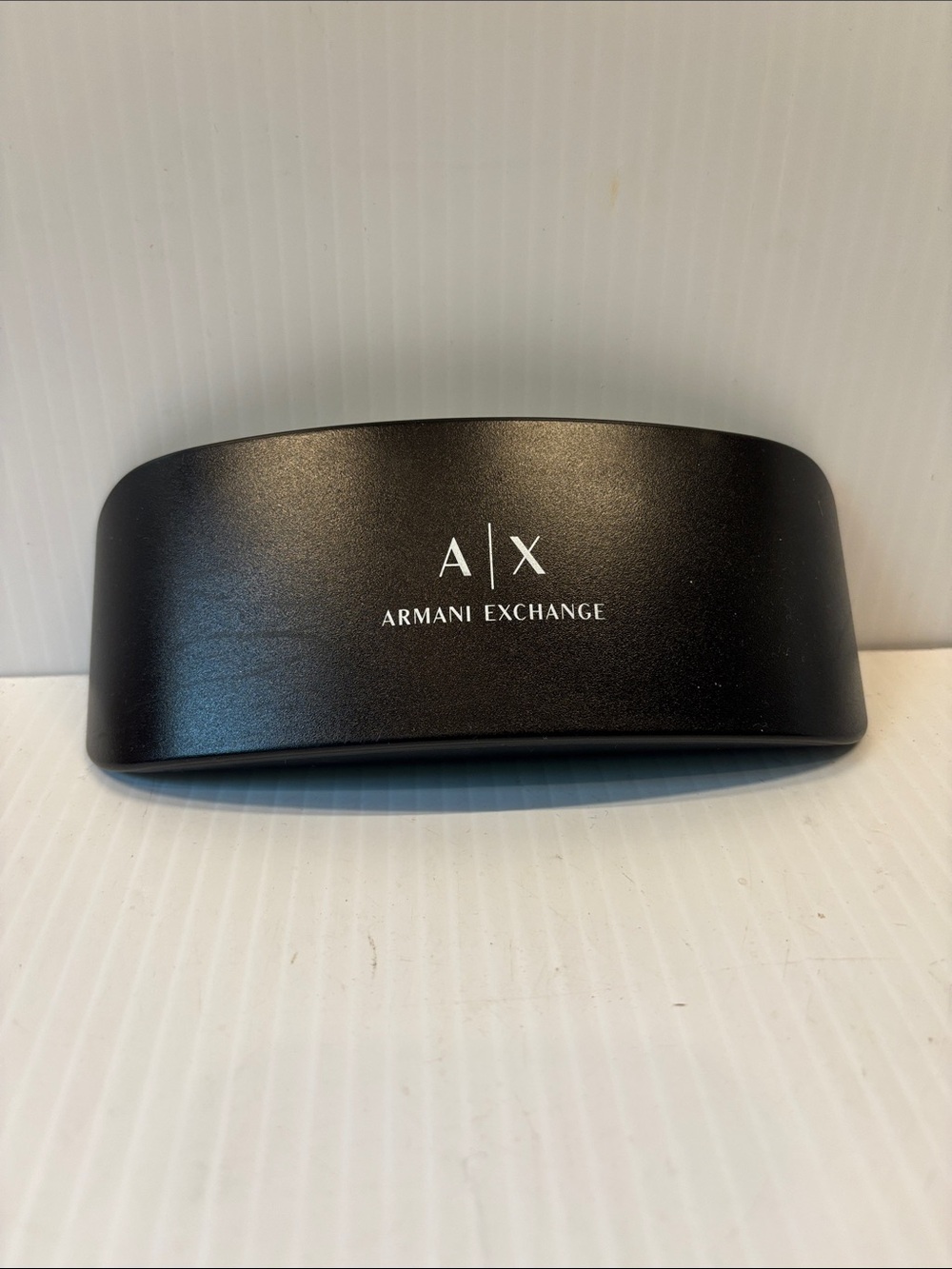 Armani Exchange Black Sunglasses Case with White A|X Logo